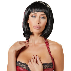 Cottelli Accessoires Perruque Cheveux courts Bob noirs